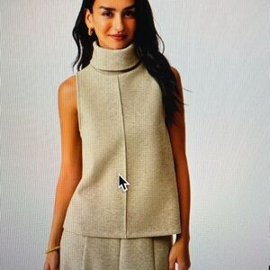 OGL dark gray 2 piece Sleeveless Turtleneck top and pant set. Size medium.